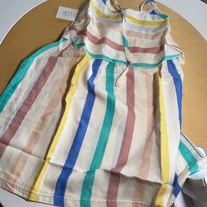 Picnik Barcelona Dress Selma Lines pastel tie top dress